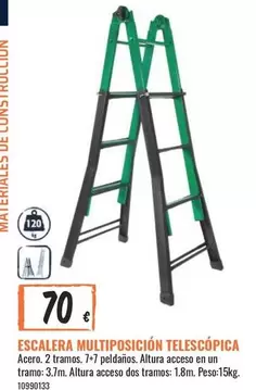 Oferta de Escalera Multiposicion Telescopica por 70€ en Obramat