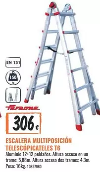 Oferta de Escalera Multiposicion Telescopicatelles T6 por 306€ en Obramat