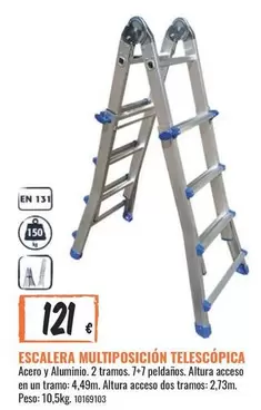 Oferta de Escalera Multiposicion Telescopica por 121€ en Obramat