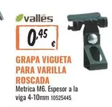 Oferta de Grapa Vigueta Para Varilla Roscada por 0,45€ en Obramat