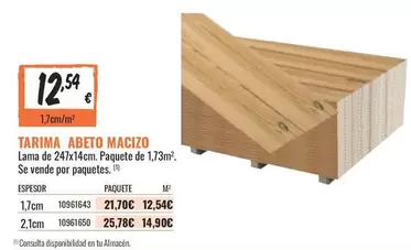 Oferta de Tarima Abeto Macizo por 12,54€ en Obramat