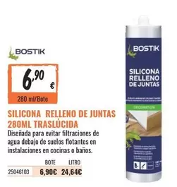 Oferta de Bostik - Silicona Relleno De Juntas Traslucida por 6,9€ en Obramat