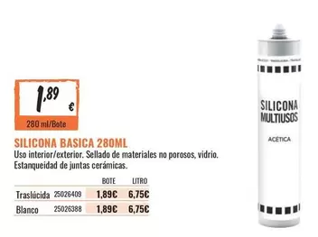 Oferta de Blanco - Silicona Basica por 1,89€ en Obramat