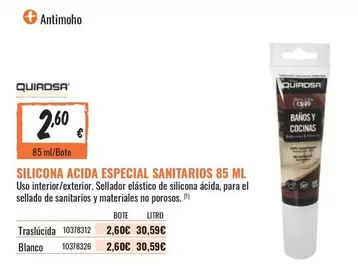 Oferta de Blanco - Silicona Acida Especial Sanitarios por 2,6€ en Obramat