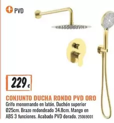 Oferta de Oro - Conjunto Ducha Rondo Pvd por 229€ en Obramat