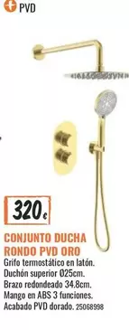 Oferta de Oro - Conjunto Ducha Rondo Pvd por 320€ en Obramat