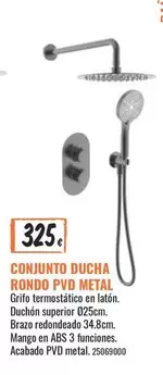 Oferta de Mango - Conjunto Ducha Rondo Pvd Metal por 325€ en Obramat