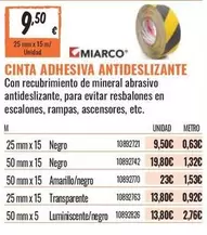 Oferta de Miarco - Cinta Adhesiva Antideslizante por 9,5€ en Obramat