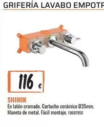 Oferta de Shimik En Latón Cromado. Cartuchón Cerámico por 116€ en Obramat