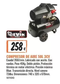 Oferta de Aire - Compresor De  50l por 258€ en Obramat