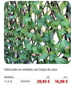 Oferta de Fabricado En Mimbre Con Hojas De Arce por 14,98€ en BAUHAUS