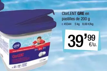Oferta de Gre - Clorlent En Pastiles por 39,99€ en BonpreuEsclat
