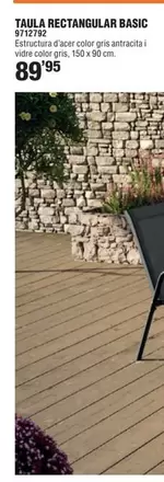 Oferta de Taula Rectangular Basic por 89,95€ en Optimus