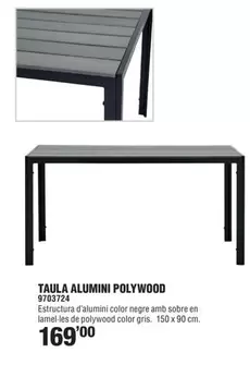 Oferta de Taula Alumini Polywood por 169€ en Optimus