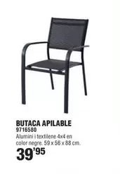 Oferta de Butaca Apilable 9716580 por 39,95€ en Optimus