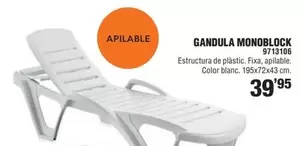 Oferta de Gandula Monoblock por 39,95€ en Optimus