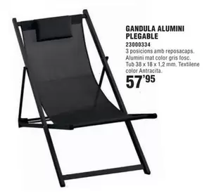 Oferta de Gandula Alumini Plegable por 57,95€ en Optimus