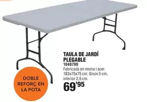Oferta de Taula De Jardi Plegable por 69,95€ en Optimus