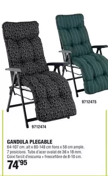 Oferta de Gandula Plegable por 74,95€ en Optimus