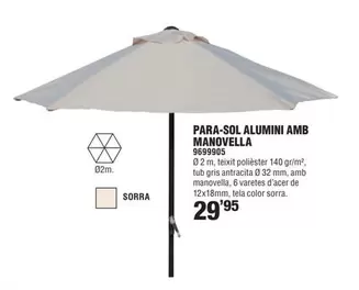 Oferta de Para-Sol Alumini Amb Manovella por 29,95€ en Optimus