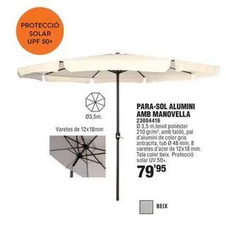 Oferta de Para-sol Alumini Amb Manovella por 79,95€ en Optimus