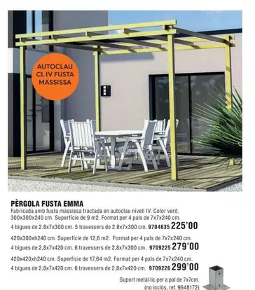 Oferta de Pérgola Fusta Emma por 225€ en Optimus