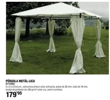 Oferta de Pérgola Metal-lica por 179,95€ en Optimus