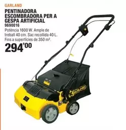 Oferta de Garland - Pentinadora Escombradora Per A Gespa Artificial por 294€ en Optimus