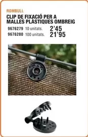 Oferta de Clip De Fixacio Per A Malles Plastiques Ombreig por 2,45€ en Optimus