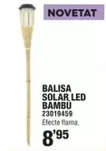 Oferta de Balisa Solar Led Bambu por 8,95€ en Optimus