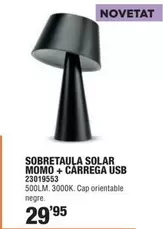 Oferta de Sobretaula Solar Momo + Carrega USB por 29,95€ en Optimus