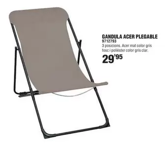 Oferta de Gandula Acer Plegable  por 29,95€ en Optimus