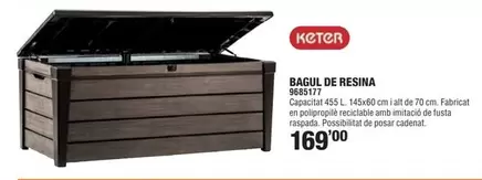 Oferta de Bagul De Resina por 169€ en Optimus