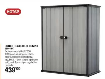 Oferta de Cobert Exterior Resina por 439€ en Optimus