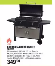 Oferta de Barbacoa Carbó Esther por 349€ en Optimus
