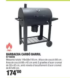 Oferta de Barbacoa Carbón por 174€ en Optimus