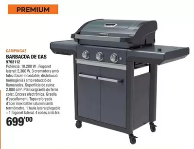 Oferta de Premium - BARBACOA DE GAS por 699€ en Optimus