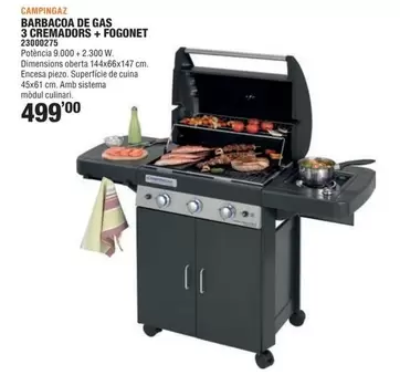 Oferta de Campingaz - Barbacoa De Gas 3 Cremadors + Fogonet por 499€ en Optimus
