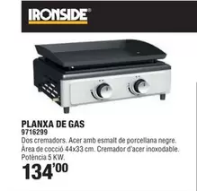 Oferta de Ironside - Planxa De Gas por 134€ en Optimus