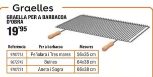 Oferta de Graella Per A Barbacoa D'Obra por 19,95€ en Optimus