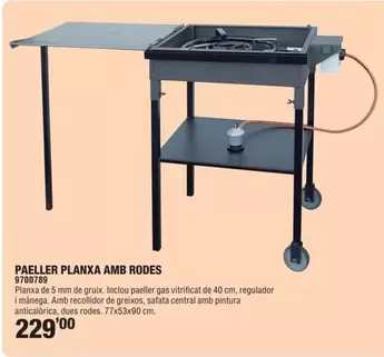 Oferta de Paeller Planxa Amb Rodes por 229€ en Optimus
