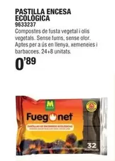 Oferta de Fuegonet - Pastilla Encesa Ecologica por 0,89€ en Optimus