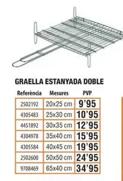 Oferta de Graella Estanyada Doble por 9,95€ en Optimus