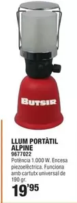 Oferta de Butsir - Llum Portátil Alpine por 19,95€ en Optimus