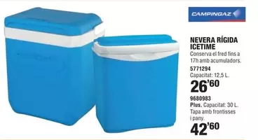 Oferta de Campingaz - Nevera Rigida Icetime por 42,6€ en Optimus