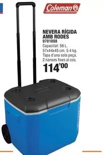 Oferta de Coleman - Coleman Nevera Rigida Amb Rodes por 114€ en Optimus