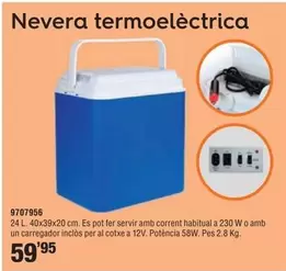 Oferta de Nevera Termoelectrica por 59,95€ en Optimus