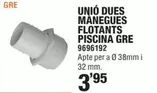 Oferta de Gre - Unió Dues Manegues Flotants Piscina por 3,95€ en Optimus