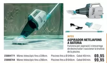 Oferta de Intex - Aspirador Netejafons A Bateria por 69,95€ en Optimus