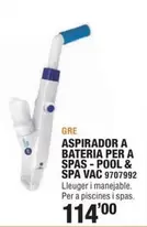 Oferta de Gre - Aspirador A Bateria Per A Spas-pool & Spa Vac por 114€ en Optimus